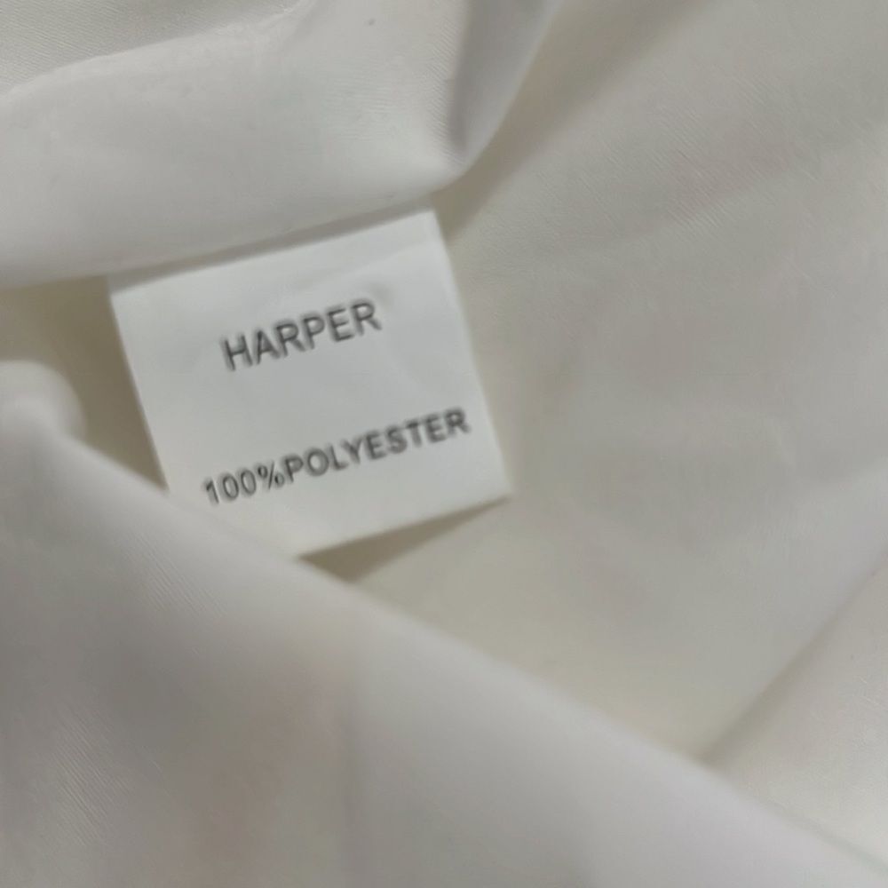 NWT HARPER TIERED WHITE V NECK DRESS SIZE L - Picture 10 of 10